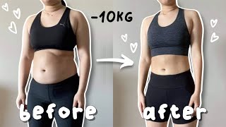 ✨HOW I LOST 10KG from 68kg → 58kg  realistic tips and motivation ✨ [upl. by Ahseiyt]