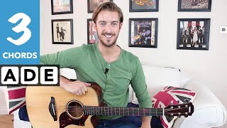 How to play Chasing Cars by Snow Patrol  EASY 3 chord guitar songs A D E [upl. by Namas]