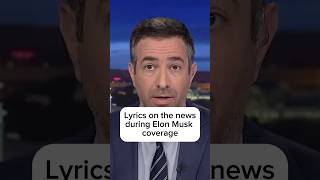 Lyrics on the news during Elon Musk coverage [upl. by Dnomder]