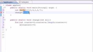 Java Programming Tutorial  32  Arrays in Methods [upl. by Enaffit]