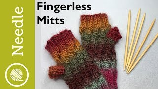 Fingerless Mitts Knitting in the Round on DPNs [upl. by Clover144]