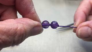 Nomad Beads Mala Knotting HowTo [upl. by Enelrihs]