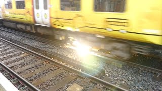 Merseyrail 507 009 making arcs at Birkdale station [upl. by Acilgna332]