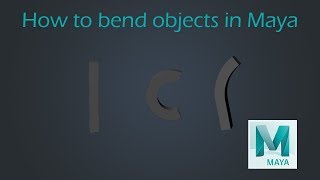 How to bend an object in Maya  Maya Tutorial [upl. by Yoral]