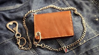 Making a Leather Chain Wallet [upl. by Tavish758]