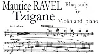 Tzigane by Ravel  Piano Accompaniment [upl. by Annatnom]