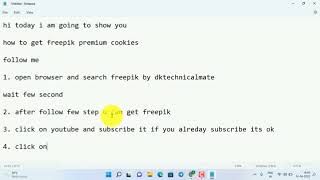 Freepik cookies 2022 updated  how to use [upl. by Corvese]