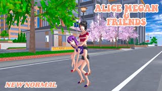 ALICE MEGAN amp FRIENDS NEW NORMAL  SAKURA SCHOOL SIMULATOR [upl. by Airtened]