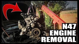 BMW N47 Engine Removal [upl. by Nima549]