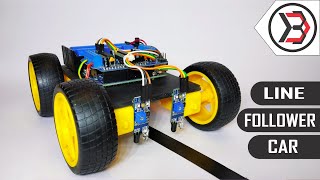 How To Make A DIY Arduino Line Follower Car At Home [upl. by Hirza287]