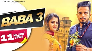 Baba 3 Official Video  Masoom Sharma  MK Chaudhary  Anjali Raghav  Haryanvi Song [upl. by Hadria]