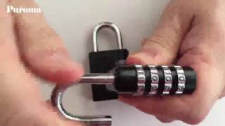 SetReset the Puroma 4 Digit Combination Lock [upl. by Enyedy]