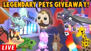 🔴LIVE ADOPT ME LEGENDARY PETS GIVEAWAY TRADING ROBLOX [upl. by Awra826]