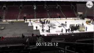 Wells Fargo Center FlyersSixers Changeover [upl. by Alessig]