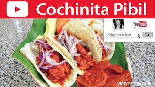 COCHINITA PIBIL  VickyRecetaFacil [upl. by Litta]