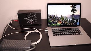 eGPU setup on 2013 retina Macbook Pro with GT 750M on Mac OS  Akitio Thunder2 [upl. by Ahsimaj]