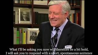 German Chancellor Helmut Schmidt on world leaders [upl. by Naashar]