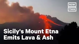 Mt Etna Volcano Erupts in Sicily [upl. by Searle]