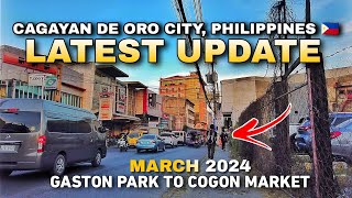 CAGAYAN DE ORO CITY MINDANAO PHILIPPINES LATEST  Gaston Park to Cogon Market Walking Tour [upl. by Assener]