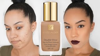 Estee Lauder Double Wear Foundation Review  Demo [upl. by Anelet57]