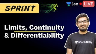 JEE Mains Limits Continuity amp Differentiability  IIT Maths  Unacademy JEE  Nishant Sir [upl. by Arfihs]