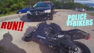 Police VS Bikers Cops Chases Motorcycle  Best Compilation 2020 [upl. by Lethia991]