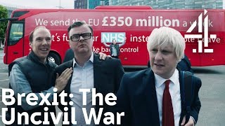 Brexit The Uncivil War  Benedict Cumberbatch as Dominic Cummings Shows Brexit Bus to Boris [upl. by Cichocki]