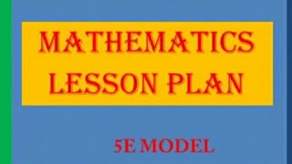 Maths lesson plan 5e [upl. by Phipps]