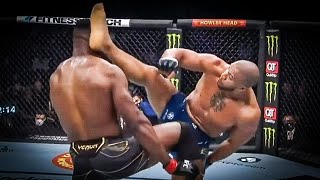 Cyril Gane WHEEL KICKS Francis Ngannou [upl. by Clerissa]