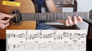 The Easiest Blues on Acoustic Guitar  Beginner Friendly [upl. by Clarey]