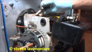 annual service cleaning to a ruud oil fired furnace [upl. by Evannia453]