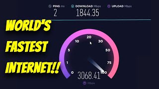 Worlds fastest internet Speed Test record ookla Gigabyte internet [upl. by Nanah]