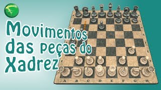 Movimentos das peças do Xadrez [upl. by Meid]