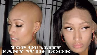 Flawless Bob Lace Frontal Wig Install on bald scalp Alopecia [upl. by Nnyllatsyrc]