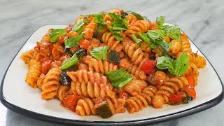 Veggie Packed Pasta with Chickpeas Plantbased amp Vegan  Wholesome Vegetable Pasta Recipe [upl. by Uile]