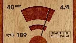 40 BPM 44 Wood Metronome HD [upl. by Anelrac]