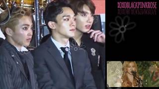 EXO amp BTSs Jungkook reaction on Rosés Acoustic Performance [upl. by Harras777]