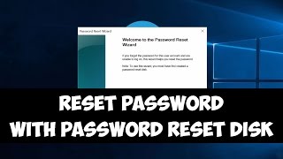 Reset Windows password with password reset disk [upl. by Halak]