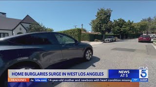 Home burglaries surge in West Los Angeles [upl. by Slaby]