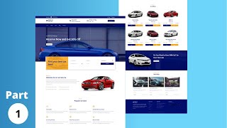 React Responsive Car Rental Website Design Tutorial Using Reactjs For Beginners  Part  01 [upl. by Ahsenat]