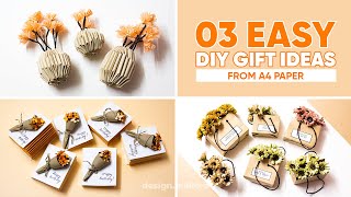 03 Easy DIY Handmade Gifts Ideas from A4 PAPER  AMY DIY CRAFT [upl. by Inuat]