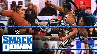 Belair Banks amp Reginald vs Baszler Jax amp Bayley SmackDown Feb 19 2021 [upl. by Leda]