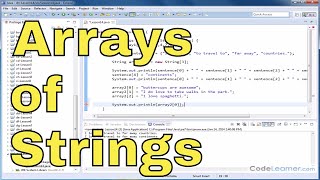 Java Tutorial  14  Arrays of Strings [upl. by Hayyikaz]