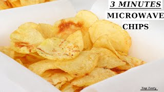 Crispy MICROWAVE Potato Chips  Just in 3 Minutes  Top Tasty Recipes [upl. by Damalus254]