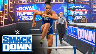 Bianca Belair soars through Bayley’s Ultimate Athlete Obstacle Course SmackDown Jan 22 2021 [upl. by Marissa]