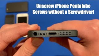 How to Unscrew iPhone Pentalobe Screws without a Screwdriver [upl. by Alin]