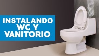 ¿Cómo instalar el WC y vanitorio [upl. by Anenahs]