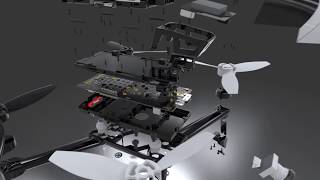 SOLIDWORKS Visualize  Bebop 2 Exploded View Animation [upl. by Mikeb]