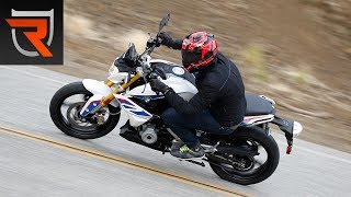 2017 BMW G 310 R Motorcycle First Test Review Video  Riders Domain [upl. by Dore]