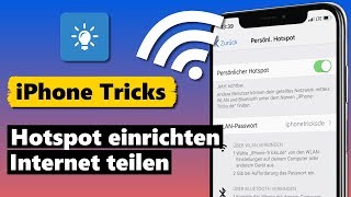 Wlan Hotspot am iPhone einrichten und WLAN teilen [upl. by Ettenajna]